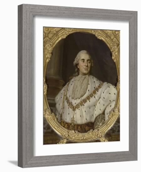 Chambre de la Reine : dessus de glace (entre-fenêtres) : "Louis XVI, roi de France et de Navarre-Joseph Siffred Duplessis-Framed Giclee Print