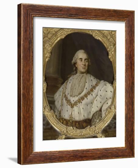 Chambre de la Reine : dessus de glace (entre-fenêtres) : "Louis XVI, roi de France et de Navarre-Joseph Siffred Duplessis-Framed Giclee Print