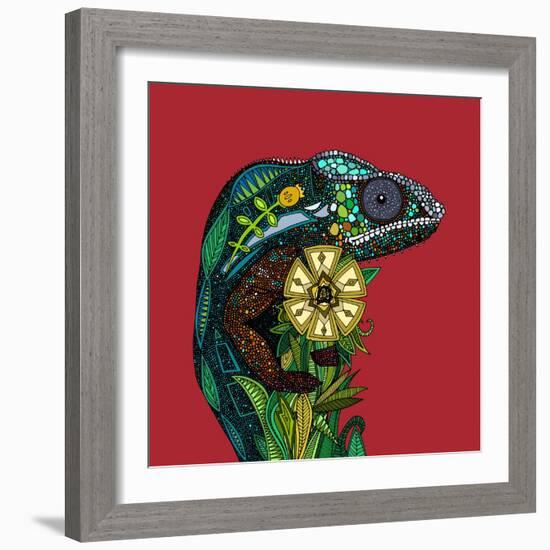 Chameleon Red-Sharon Turner-Framed Art Print