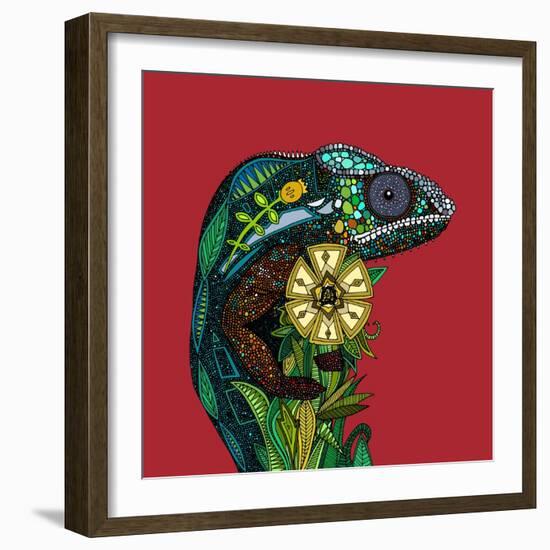 Chameleon Red-Sharon Turner-Framed Art Print