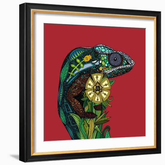 Chameleon Red-Sharon Turner-Framed Art Print