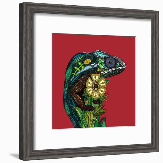 Chameleon Red-Sharon Turner-Framed Art Print