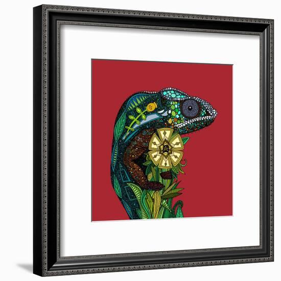 Chameleon Red-Sharon Turner-Framed Art Print
