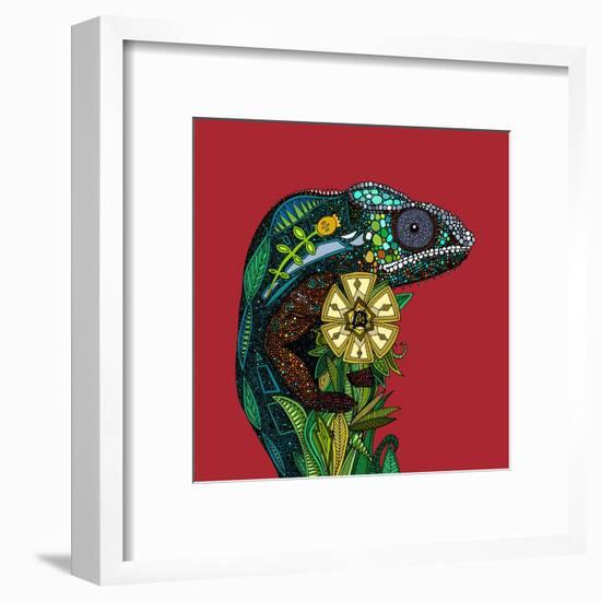 Chameleon Red-Sharon Turner-Framed Art Print