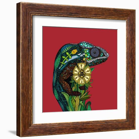 Chameleon Red-Sharon Turner-Framed Art Print