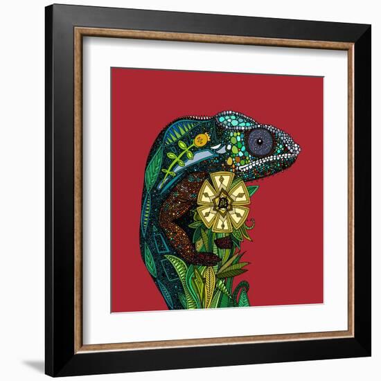 Chameleon Red-Sharon Turner-Framed Art Print