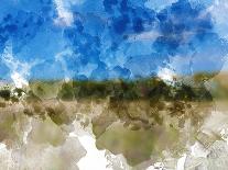 Blue with Green Horizon II-Chamira Young-Art Print