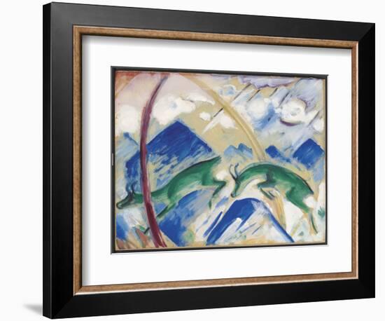 Chamois, 1911 (Tempera on Paper Laid down on Board)-Franz Marc-Framed Giclee Print