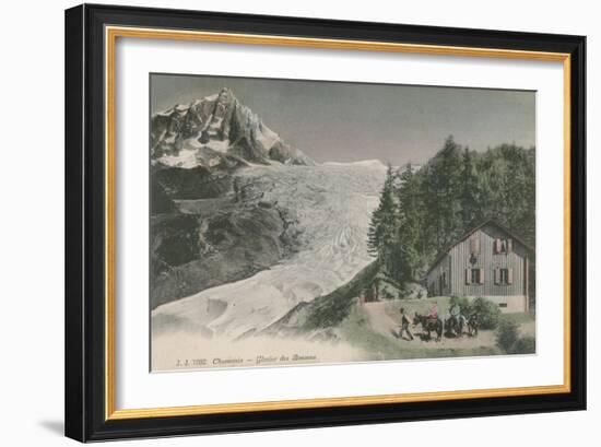 Chamonix - Bossons Glacier. Postcard Sent in 1913-French Photographer-Framed Giclee Print