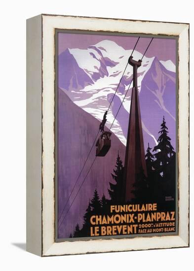 Chamonix-Mont Blanc, France - Funicular Railway to Brevent Mt.-Lantern Press-Framed Stretched Canvas