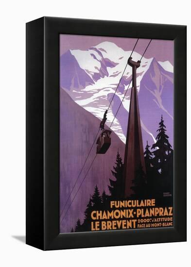 Chamonix-Mont Blanc, France - Funicular Railway to Brevent Mt.-Lantern Press-Framed Stretched Canvas