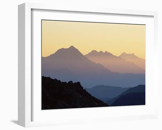 Chamonix Valley in Early Morning Sun, Chamonix, French Alps, France, Europe-Jochen Schlenker-Framed Photographic Print