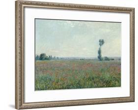 Champ de coquelicots, 1881-Claude Monet-Framed Giclee Print