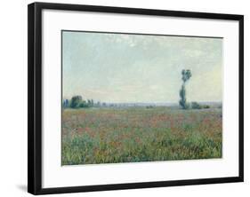 Champ de coquelicots, 1881-Claude Monet-Framed Giclee Print