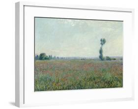 Champ de coquelicots, 1881-Claude Monet-Framed Giclee Print