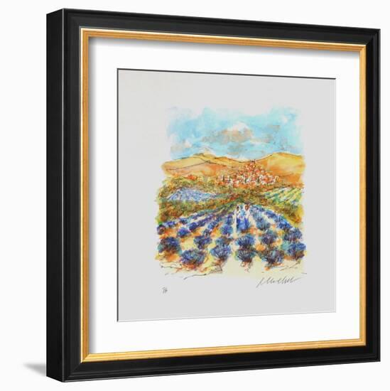 Champ De Lavande Dans Le Midi-Urbain Huchet-Framed Collectable Print