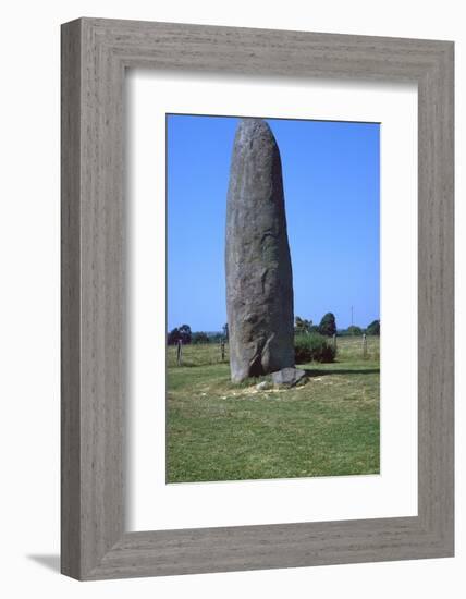 Champ-Dolent Menhir. Artist: Unknown-Unknown-Framed Photographic Print
