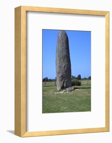 Champ-Dolent Menhir. Artist: Unknown-Unknown-Framed Photographic Print