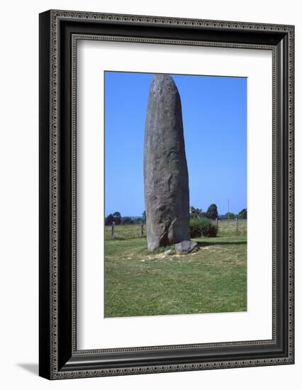 Champ-Dolent Menhir. Artist: Unknown-Unknown-Framed Photographic Print