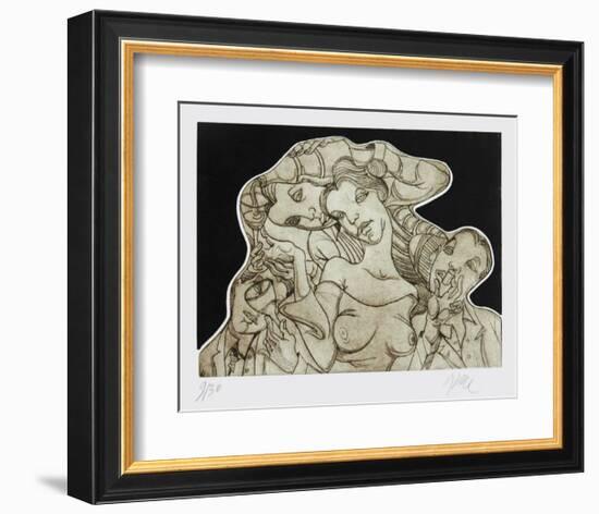 Champ double vue-Jean Pierre Ceytaire-Framed Limited Edition