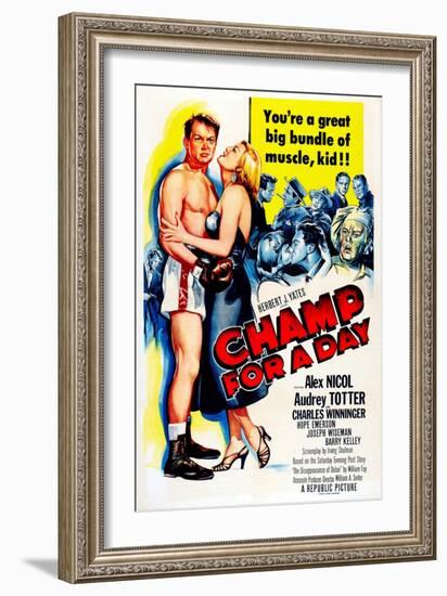 Champ for a Day-null-Framed Art Print