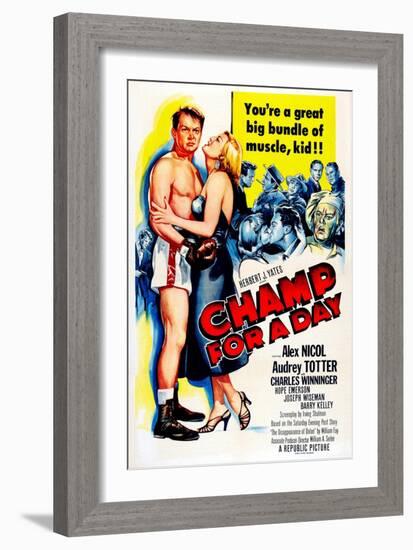 Champ for a Day-null-Framed Art Print