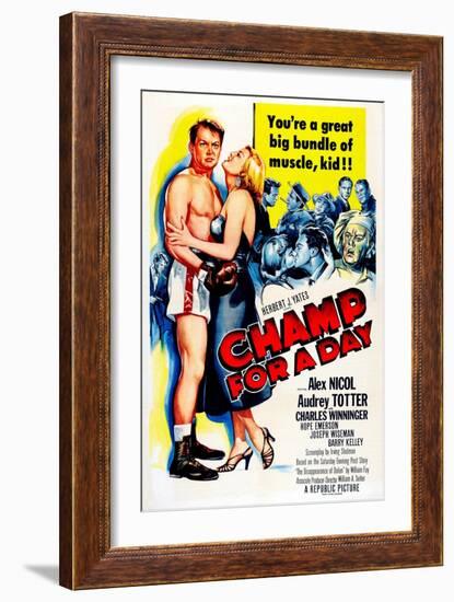 Champ for a Day-null-Framed Art Print