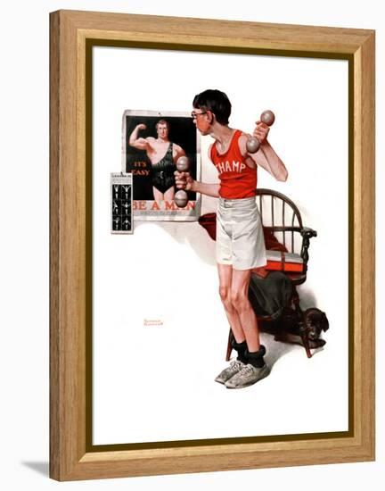 "Champ or Be a Man", April 29,1922-Norman Rockwell-Framed Premier Image Canvas