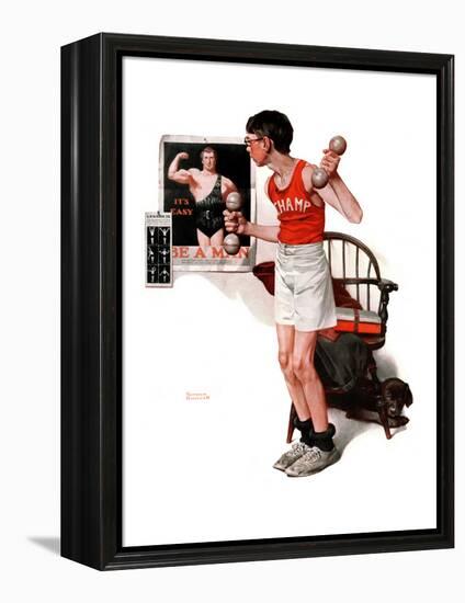 "Champ or Be a Man", April 29,1922-Norman Rockwell-Framed Premier Image Canvas