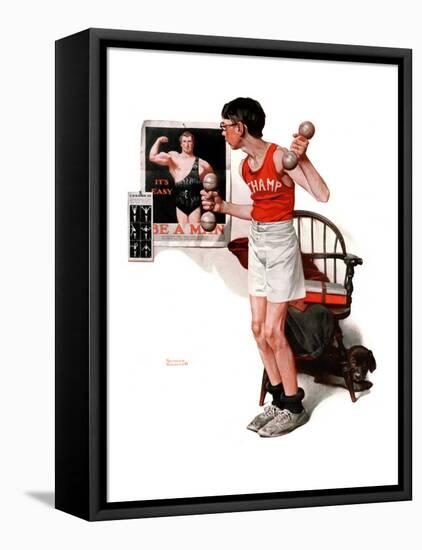 "Champ or Be a Man", April 29,1922-Norman Rockwell-Framed Premier Image Canvas