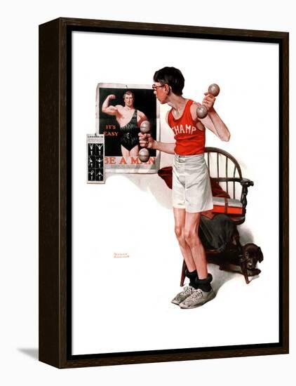 "Champ or Be a Man", April 29,1922-Norman Rockwell-Framed Premier Image Canvas