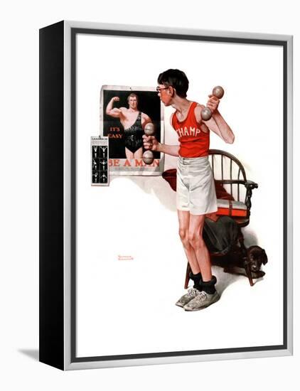 "Champ or Be a Man", April 29,1922-Norman Rockwell-Framed Premier Image Canvas