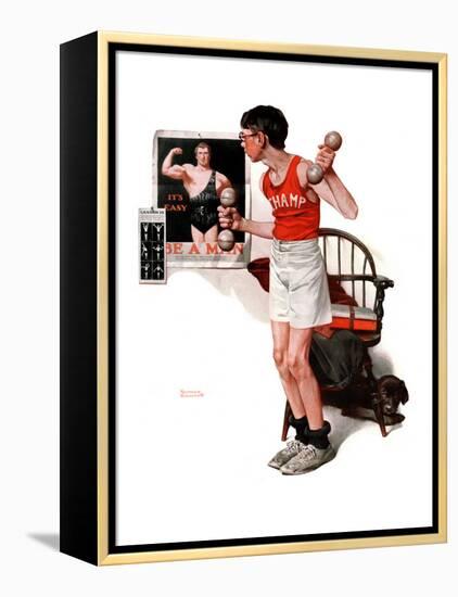 "Champ or Be a Man", April 29,1922-Norman Rockwell-Framed Premier Image Canvas