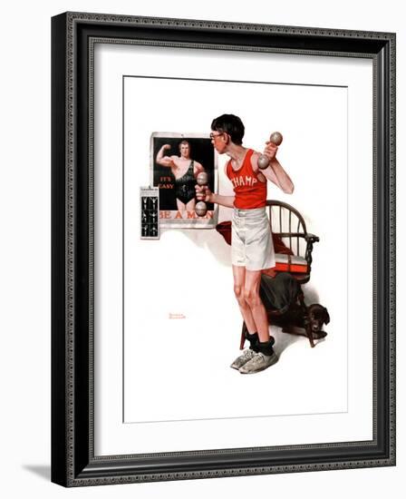 "Champ or Be a Man", April 29,1922-Norman Rockwell-Framed Premium Giclee Print