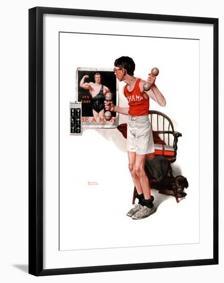 "Champ or Be a Man", April 29,1922-Norman Rockwell-Framed Premium Giclee Print