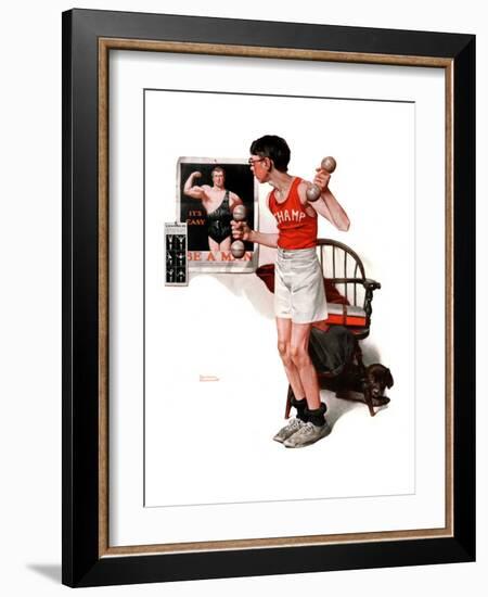 "Champ or Be a Man", April 29,1922-Norman Rockwell-Framed Giclee Print