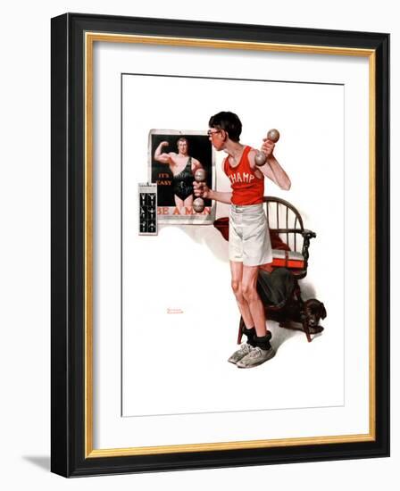 "Champ or Be a Man", April 29,1922-Norman Rockwell-Framed Giclee Print