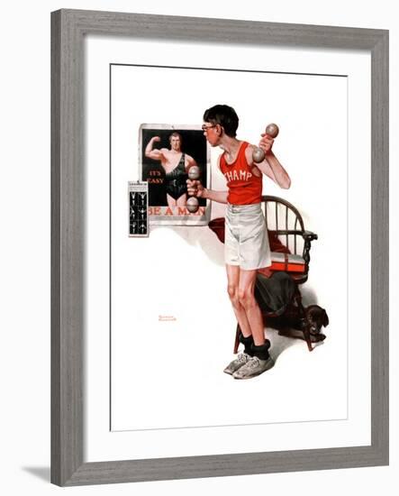 "Champ or Be a Man", April 29,1922-Norman Rockwell-Framed Giclee Print