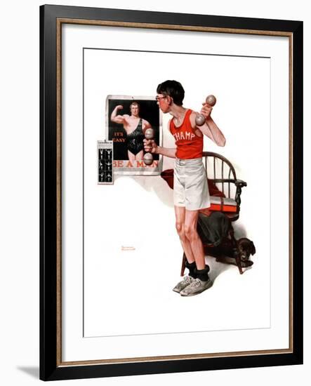 "Champ or Be a Man", April 29,1922-Norman Rockwell-Framed Giclee Print