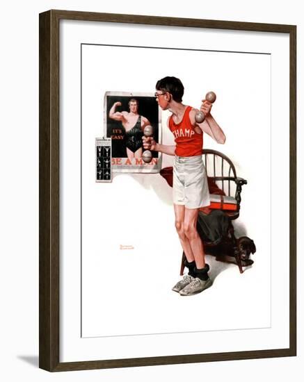 "Champ or Be a Man", April 29,1922-Norman Rockwell-Framed Giclee Print