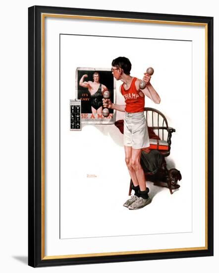 "Champ or Be a Man", April 29,1922-Norman Rockwell-Framed Giclee Print