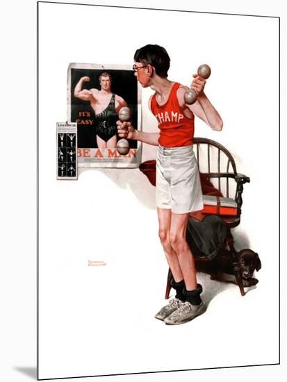 "Champ or Be a Man", April 29,1922-Norman Rockwell-Mounted Giclee Print