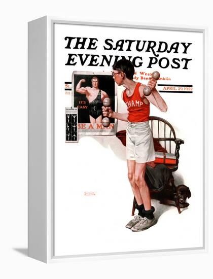 "Champ" or "Be a Man" Saturday Evening Post Cover, April 29,1922-Norman Rockwell-Framed Premier Image Canvas