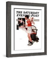 "Champ" or "Be a Man" Saturday Evening Post Cover, April 29,1922-Norman Rockwell-Framed Giclee Print