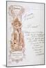 Champagne Advertisement on a Menu, 19th Century-null-Mounted Giclee Print