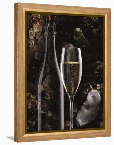 Champagne and Oysters-null-Framed Premier Image Canvas