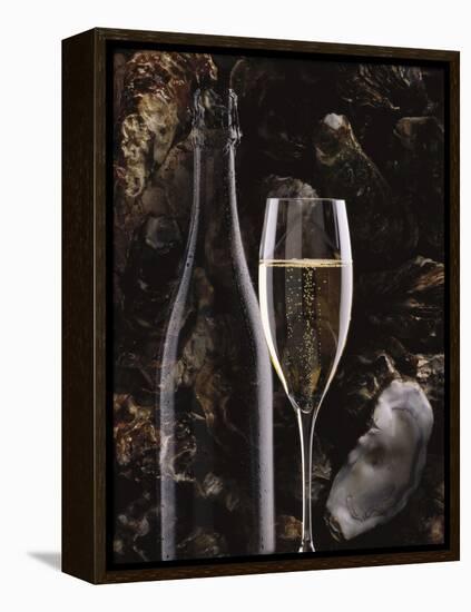 Champagne and Oysters-null-Framed Premier Image Canvas