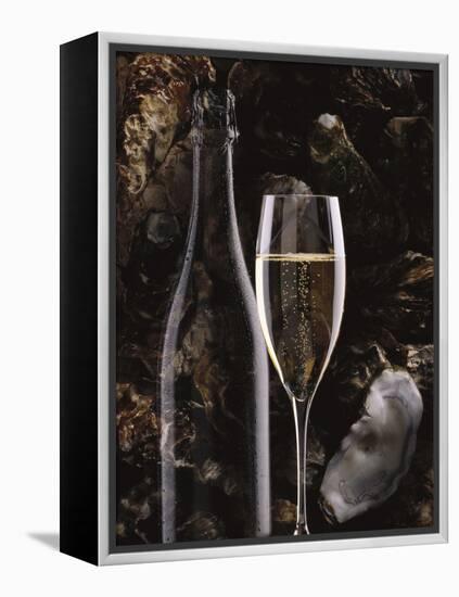 Champagne and Oysters-null-Framed Premier Image Canvas