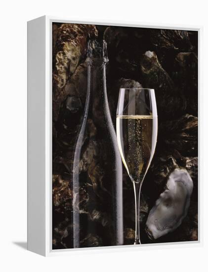 Champagne and Oysters-null-Framed Premier Image Canvas