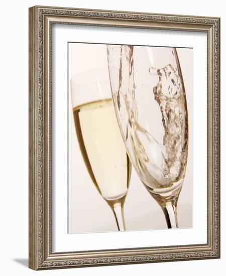 Champagne Being Poured into Glass-null-Framed Photographic Print